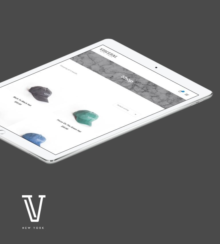 Visceral New York shop grid on iPad