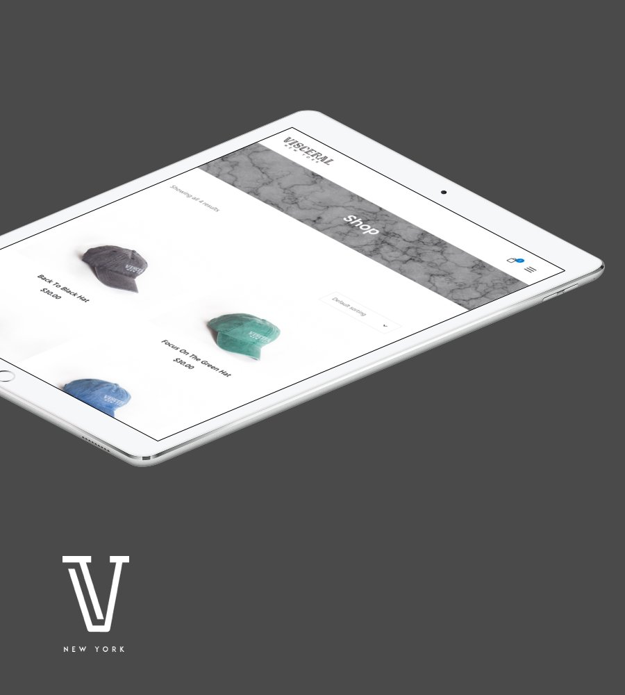 Visceral New York shop grid on iPad