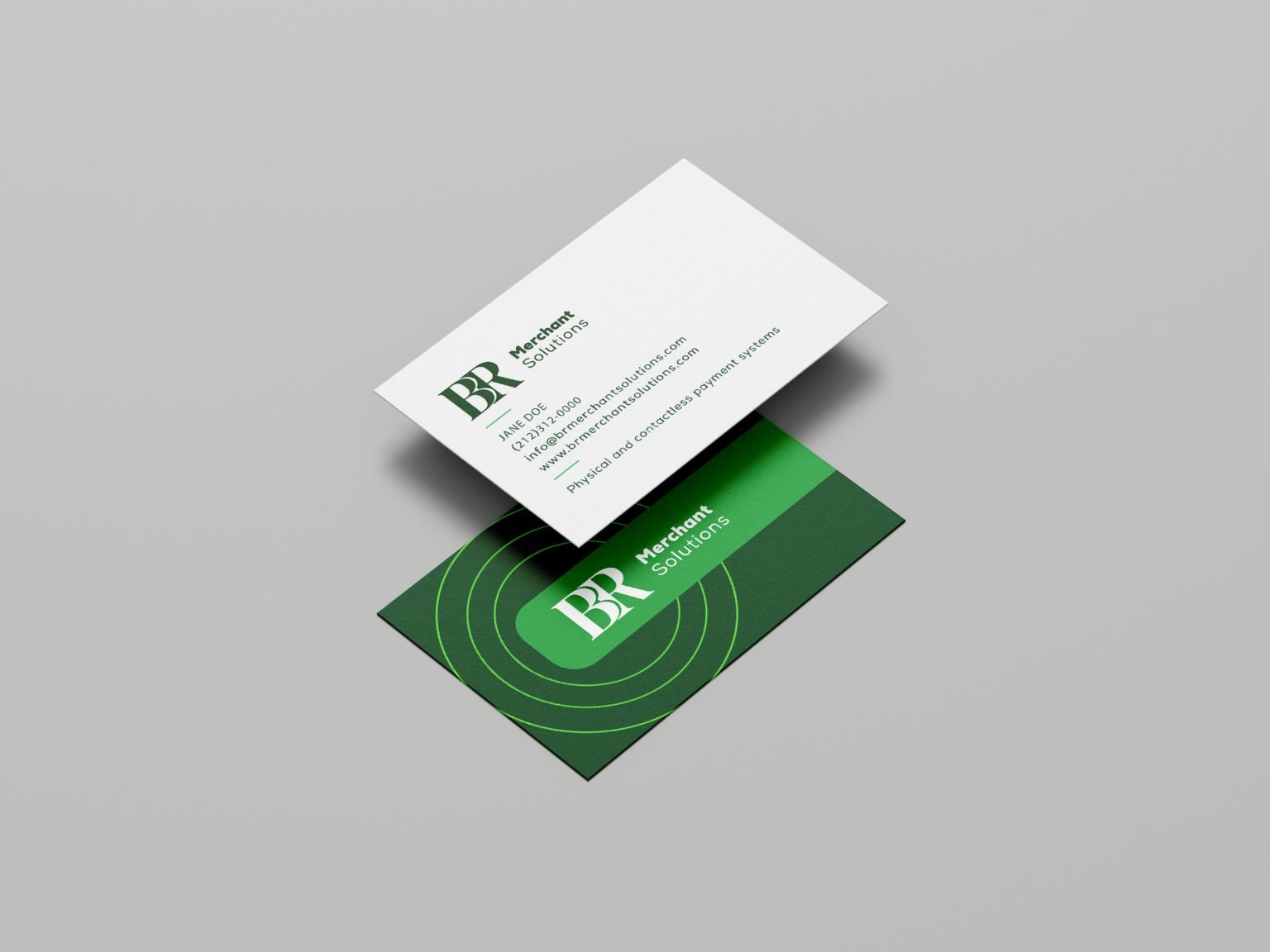 BR Merchants business card mockup