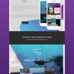 Share A Radio UI screens — record, play, and share