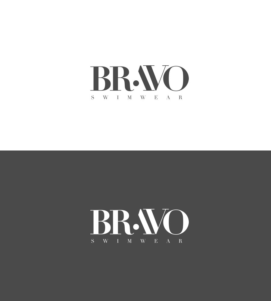 Bravo Swimwear logo in black and white